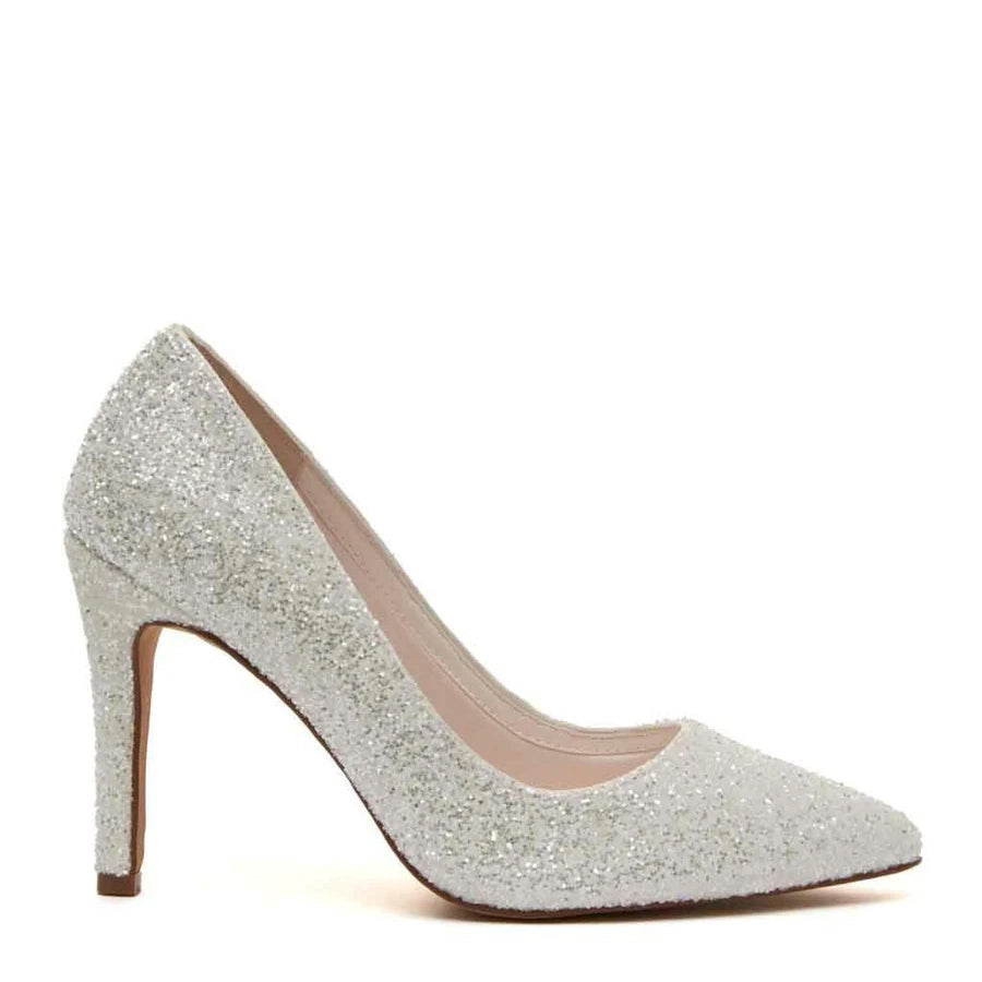 Ivory sparkle wedding shoes clearance