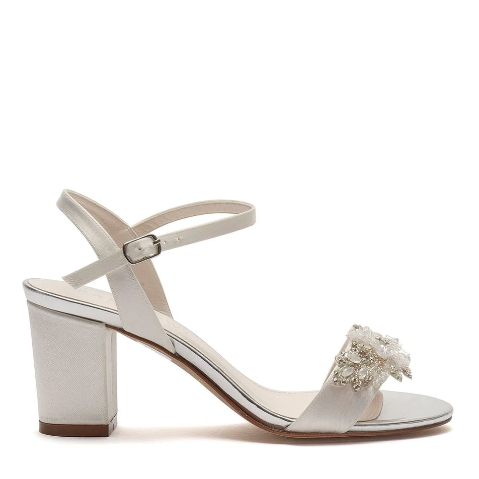 Mia Petal Embellished Wedding Sandals