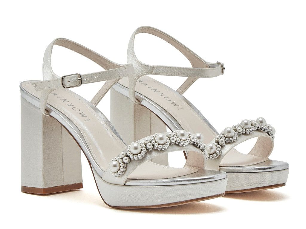 Amara - Pearl Platform Wedding Sandals