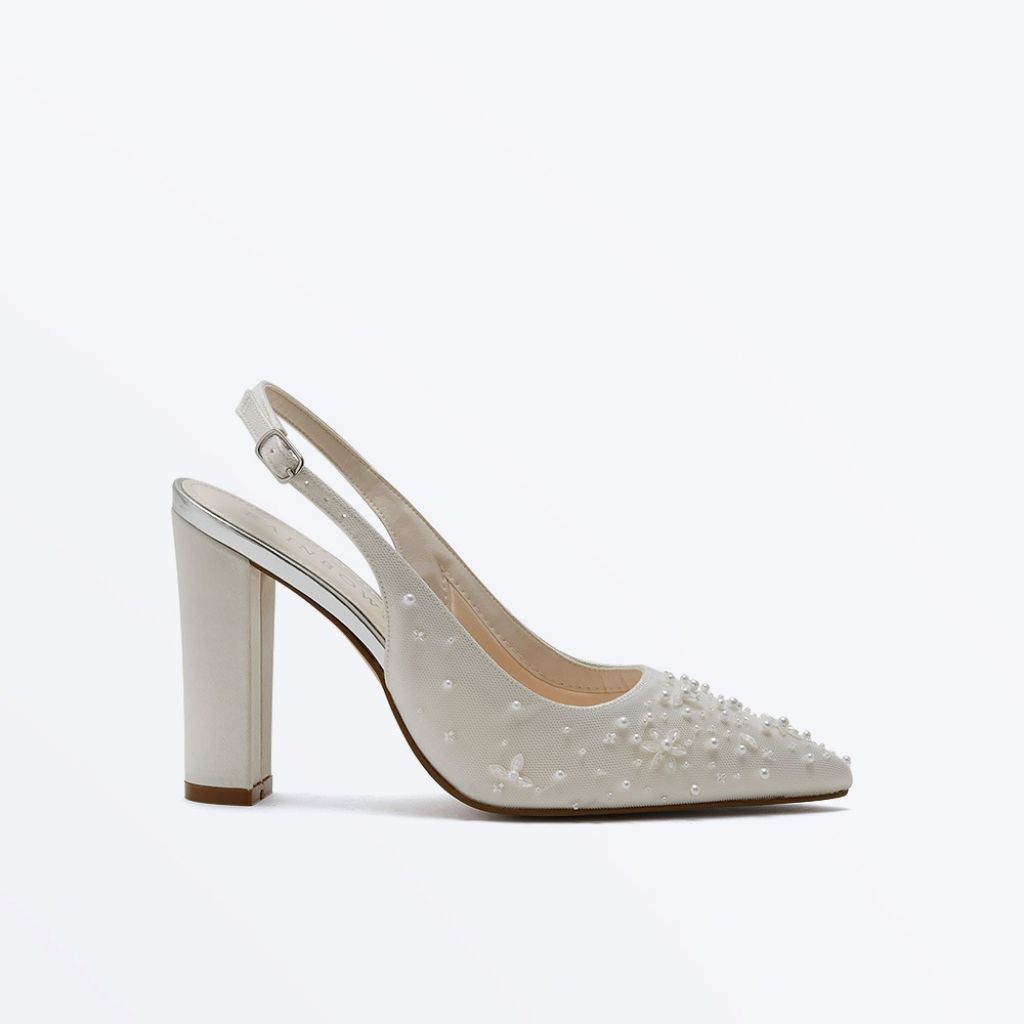 Aurora Wide Fit Wedding Slingbacks Georgies Bridal Shoes