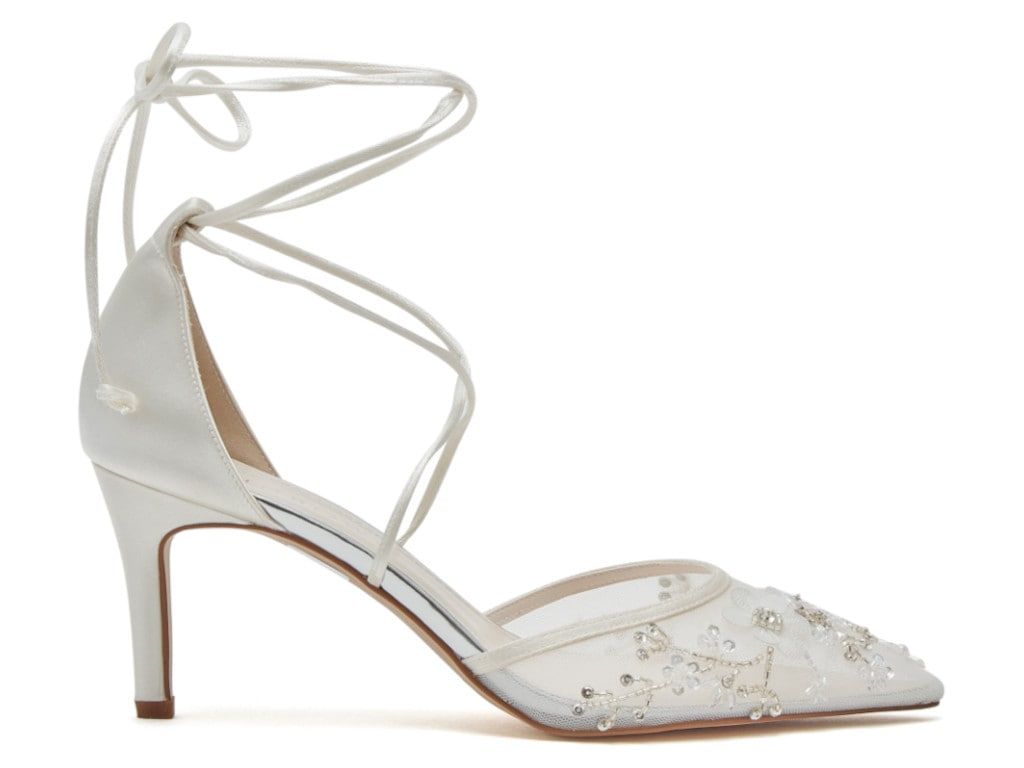 Mirabella Satin Tulle Bridal Shoes Georgies Bridal Shoes