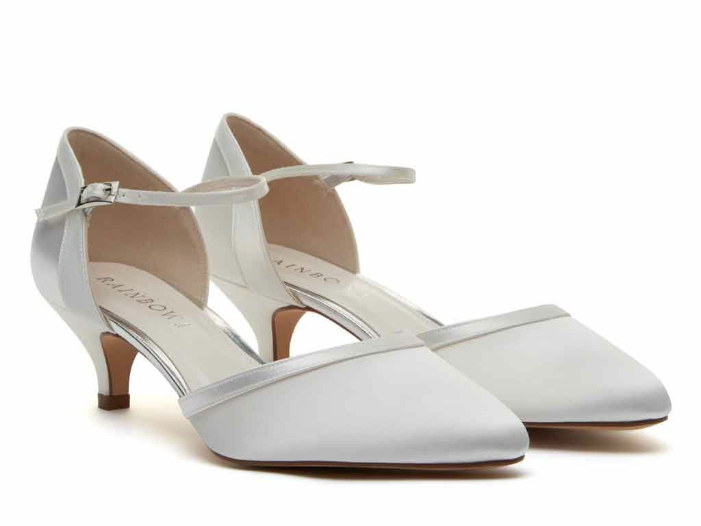 Low heel grey wedding shoes best sale