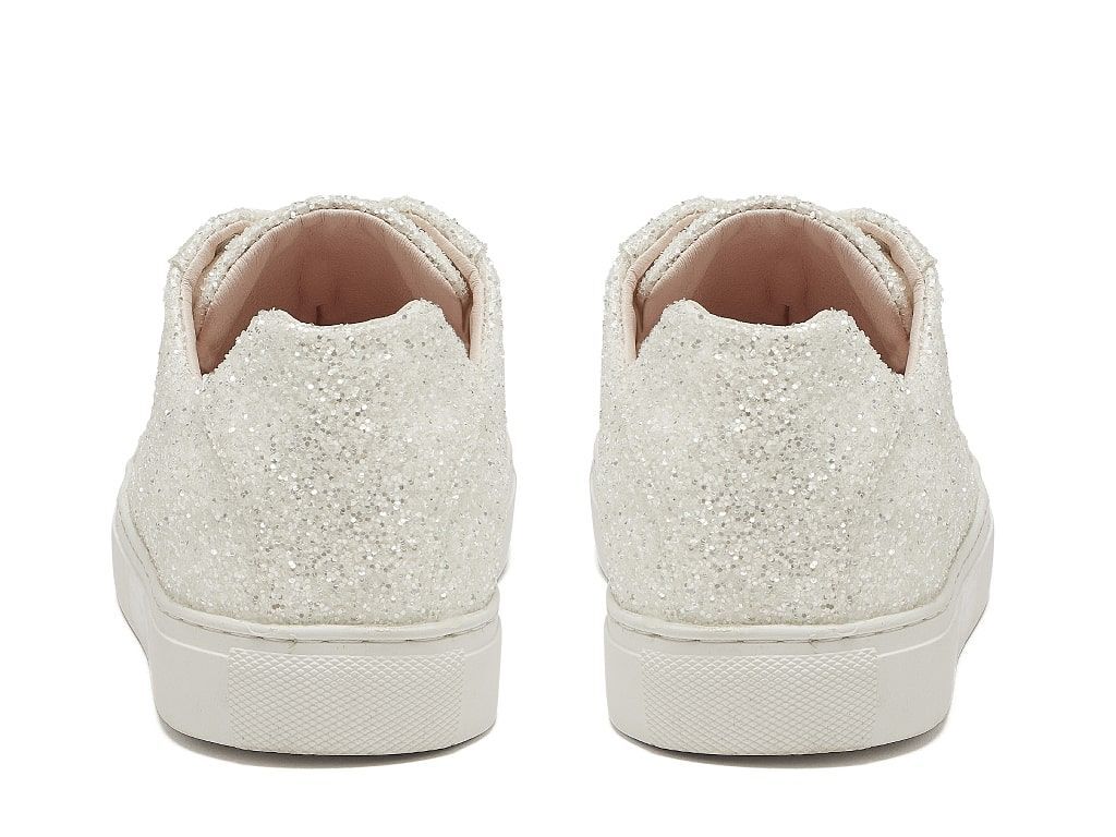 Athena Ivory Snow Glitter Sneakers