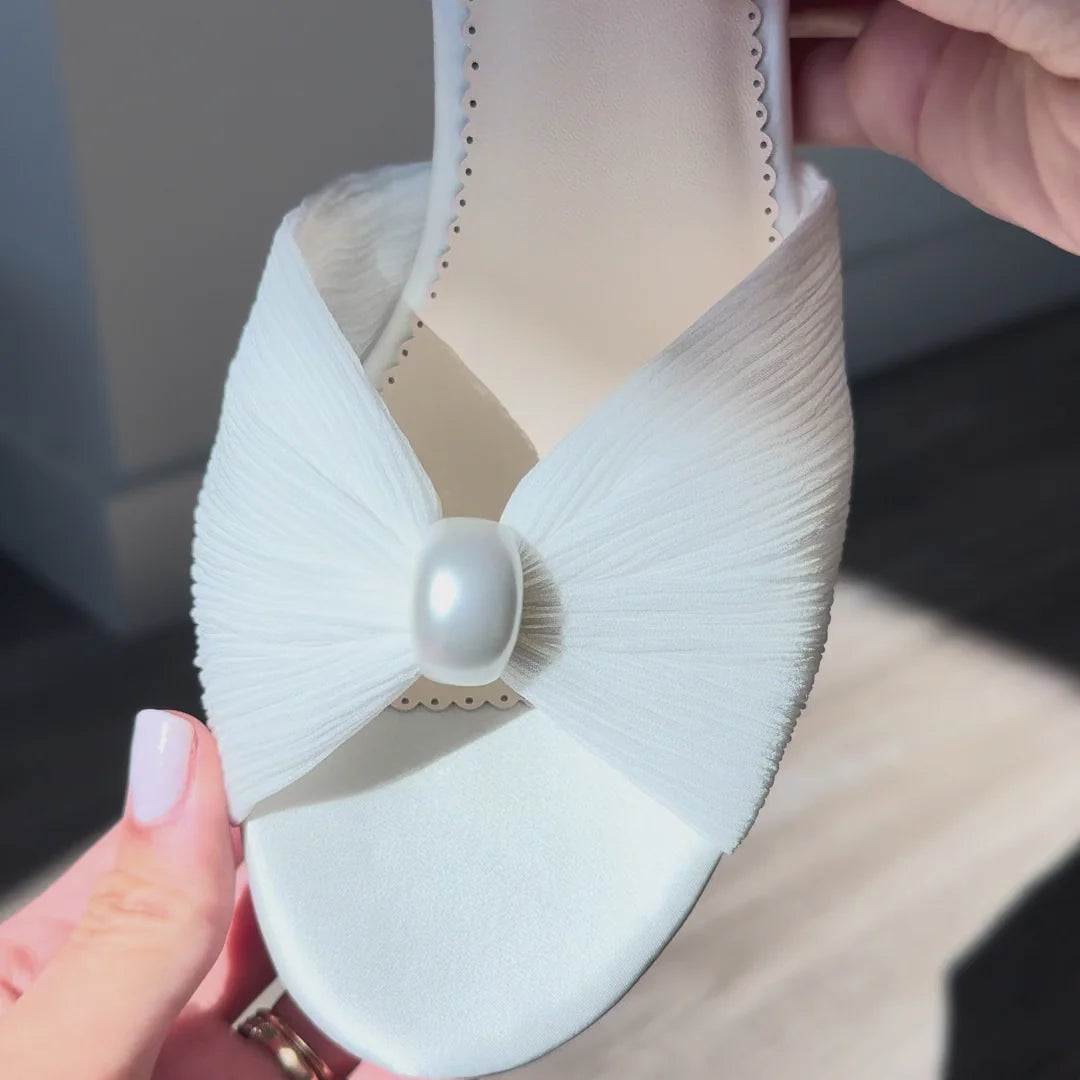 Lexi - Pearl Platform Bridal Heels