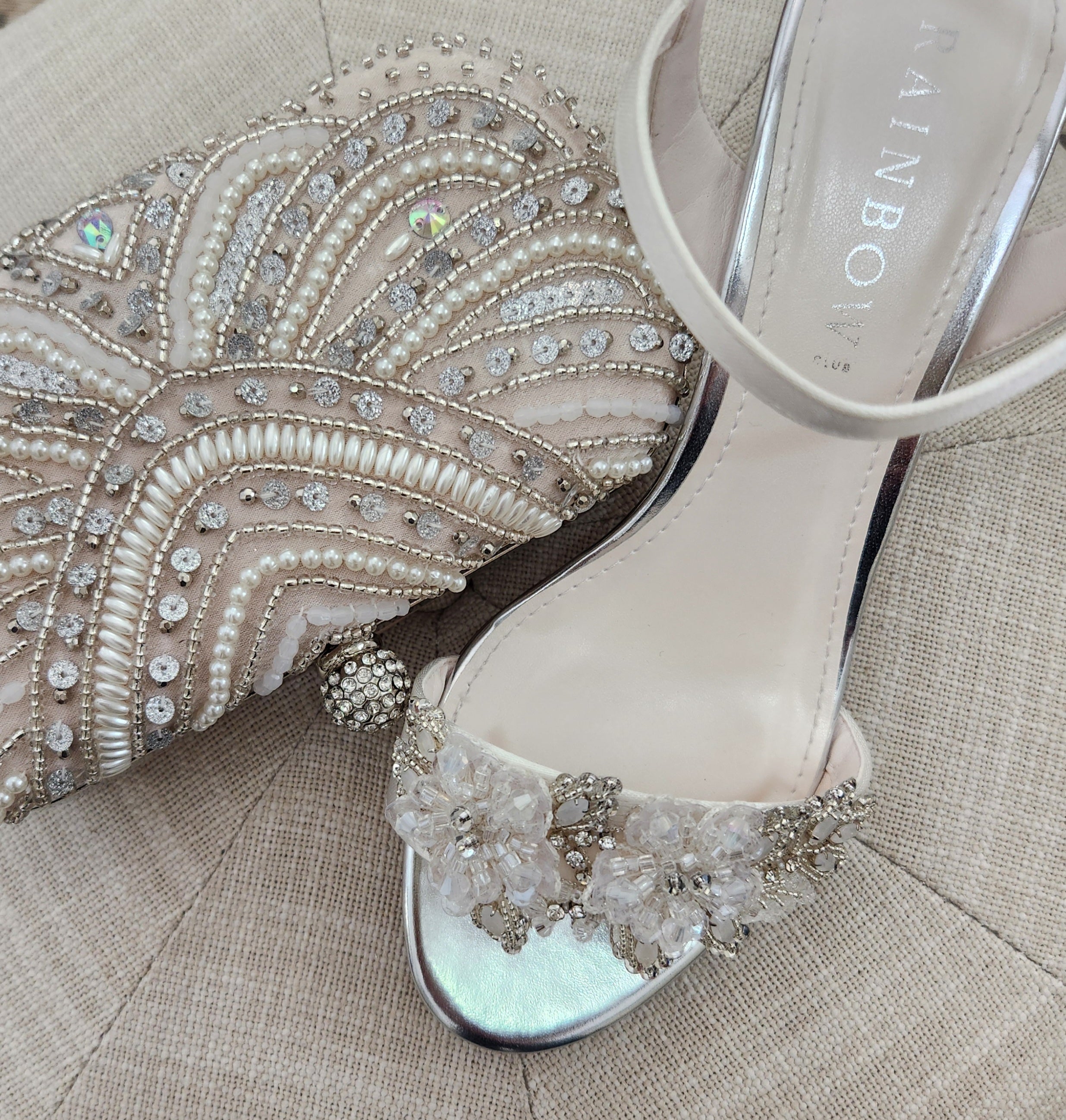 Mia - Petal Embellished Wedding Sandals