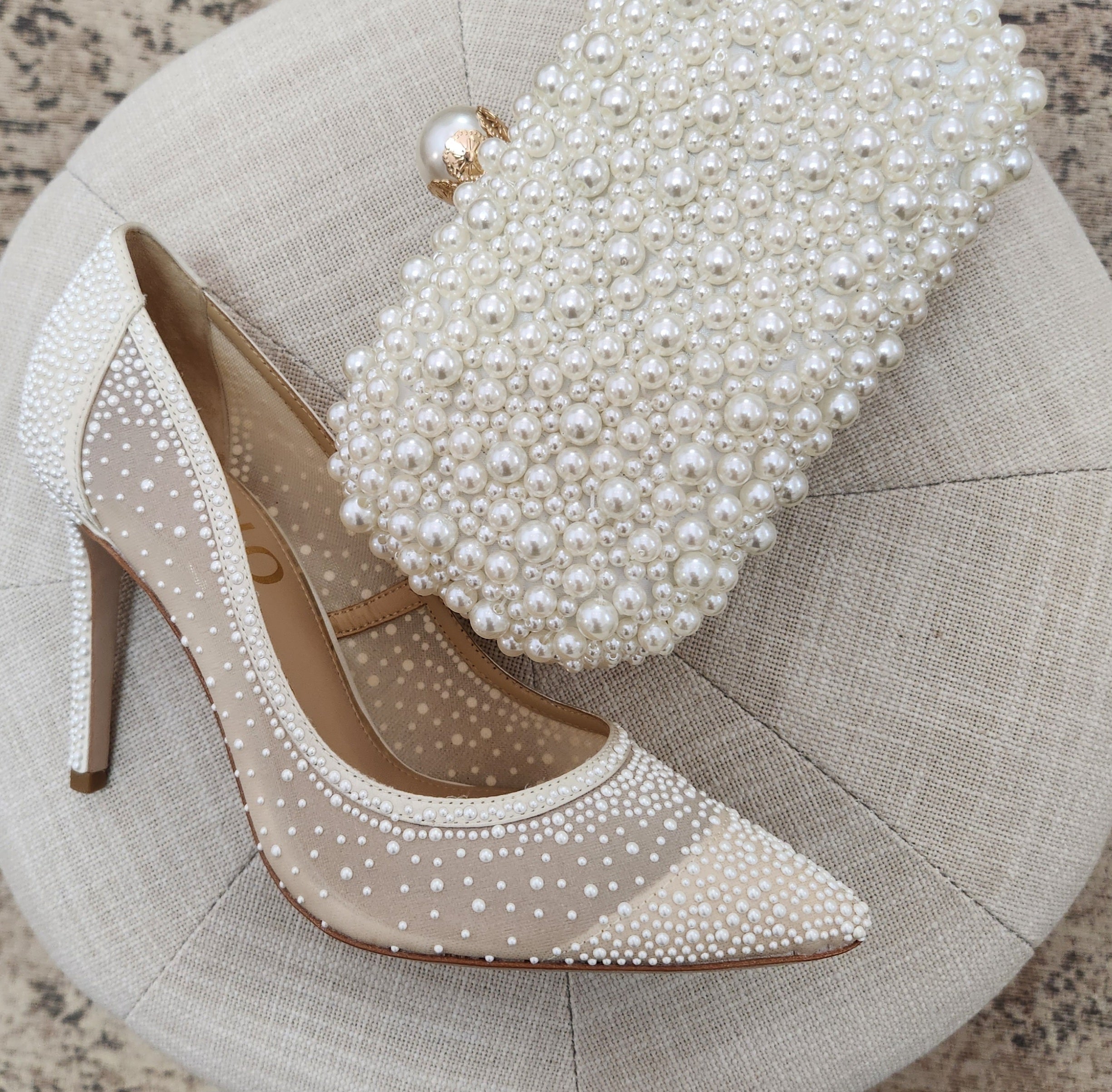 Camille - Pearl Bridal Clutch Bag