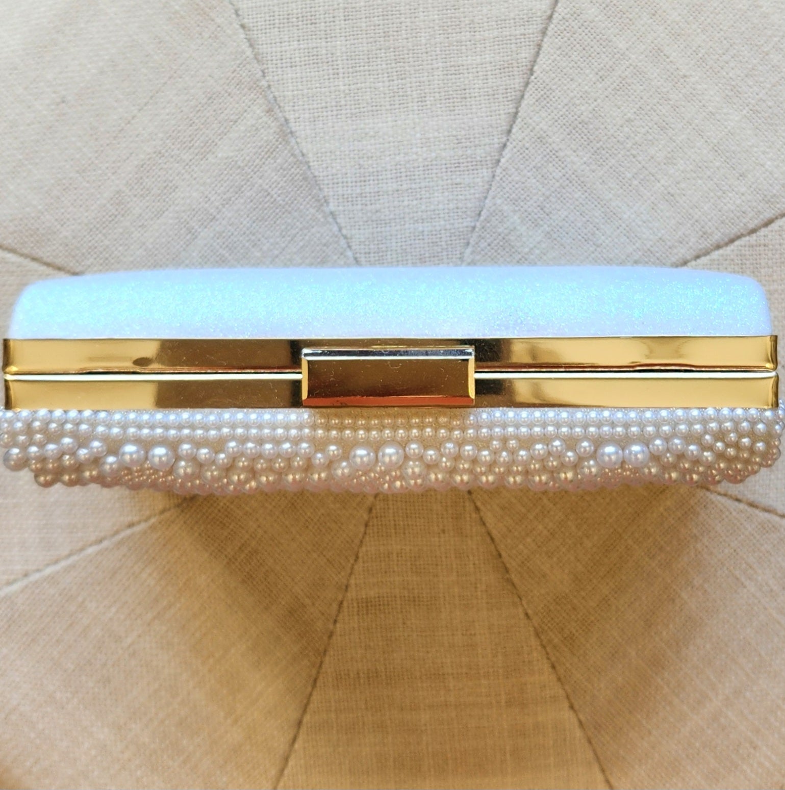 Gatsby - White Pearl Clutch