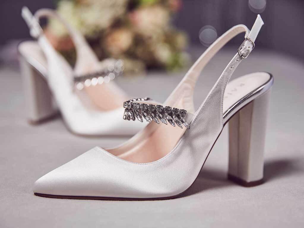 Freya Sparkly Slingback Wedding Shoes Georgies Bridal Shoes