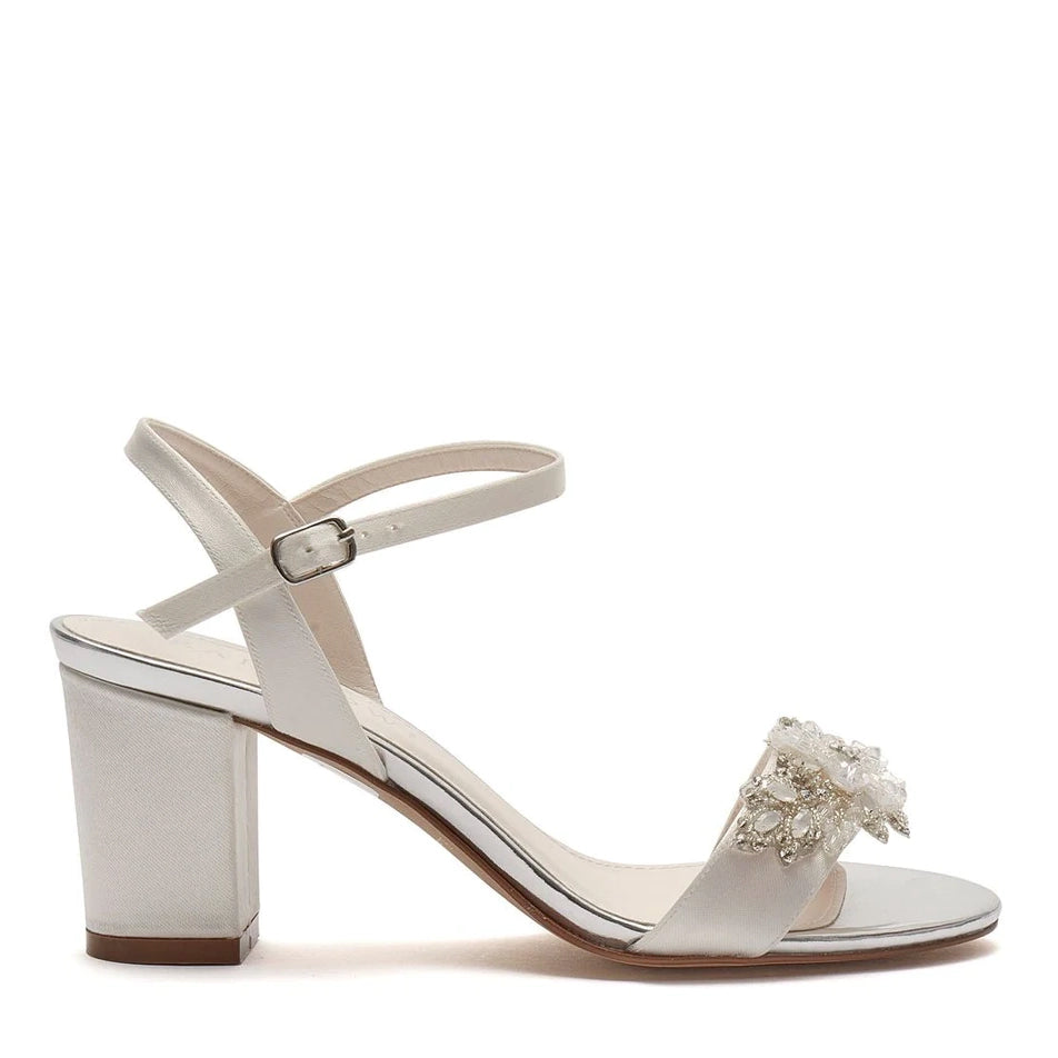 Mia - Petal Embellished Wedding Sandals