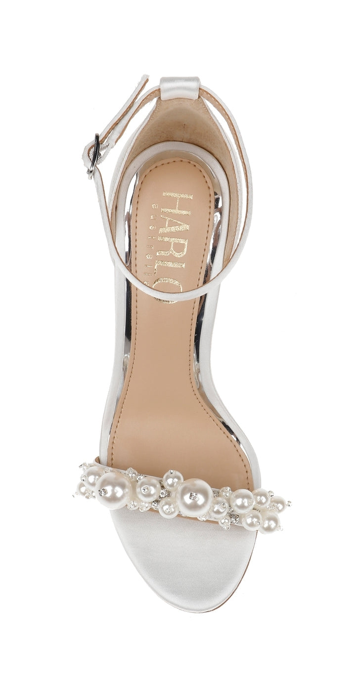 Charlotte - White Statement Pearl Block Heels