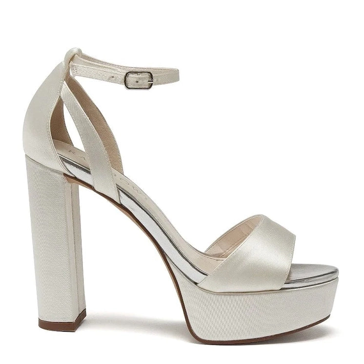 Gracie - Ivory Platform Wedding Shoes