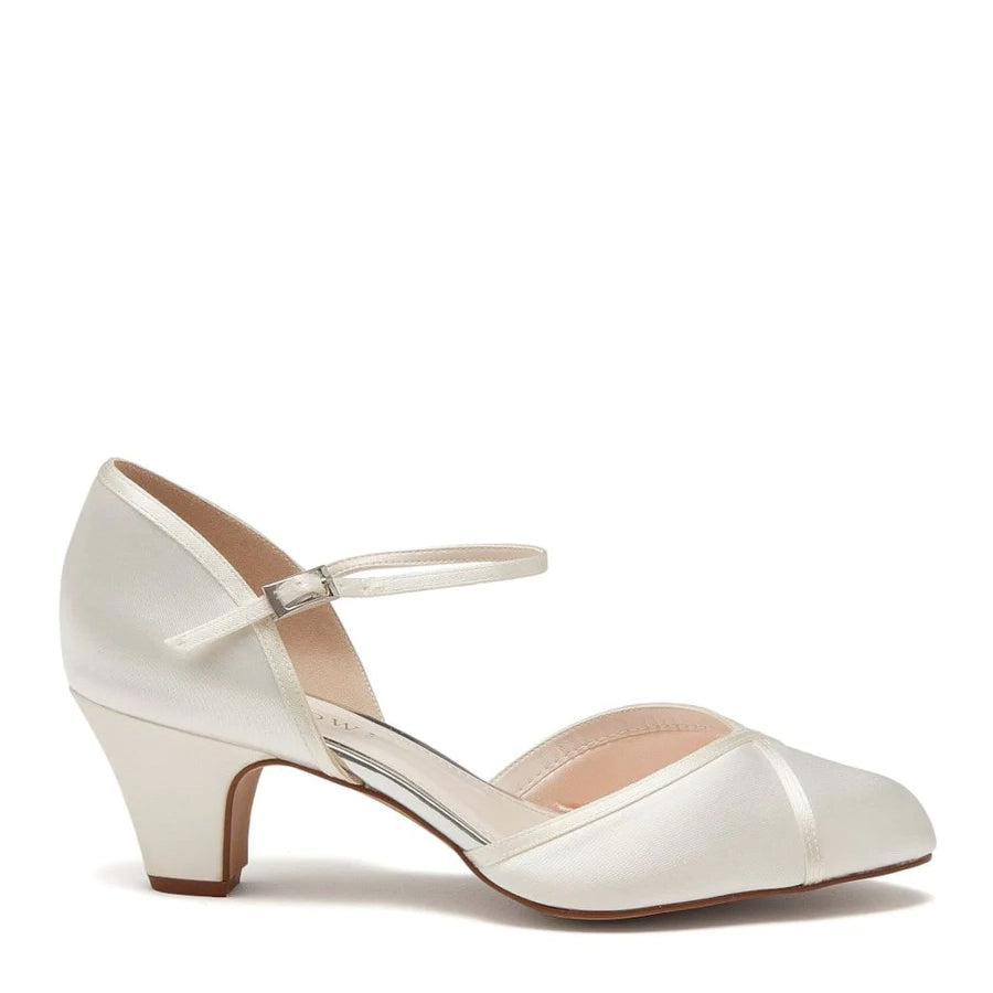 Shirley - Wide Fit Ivory Satin Bridal Shoes