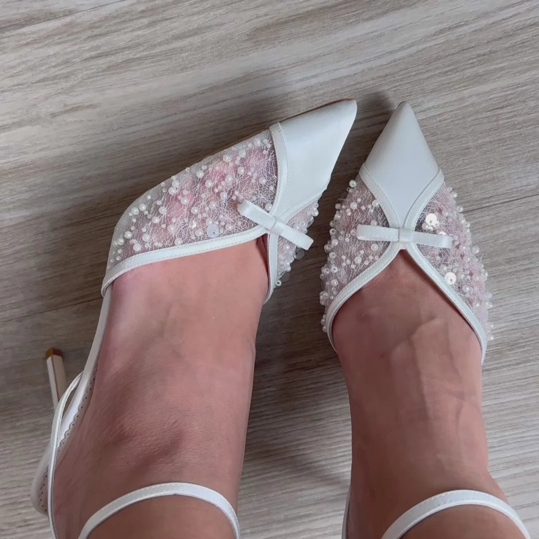 Waverly - Pearl & Sequin Stiletto Wedding Shoes