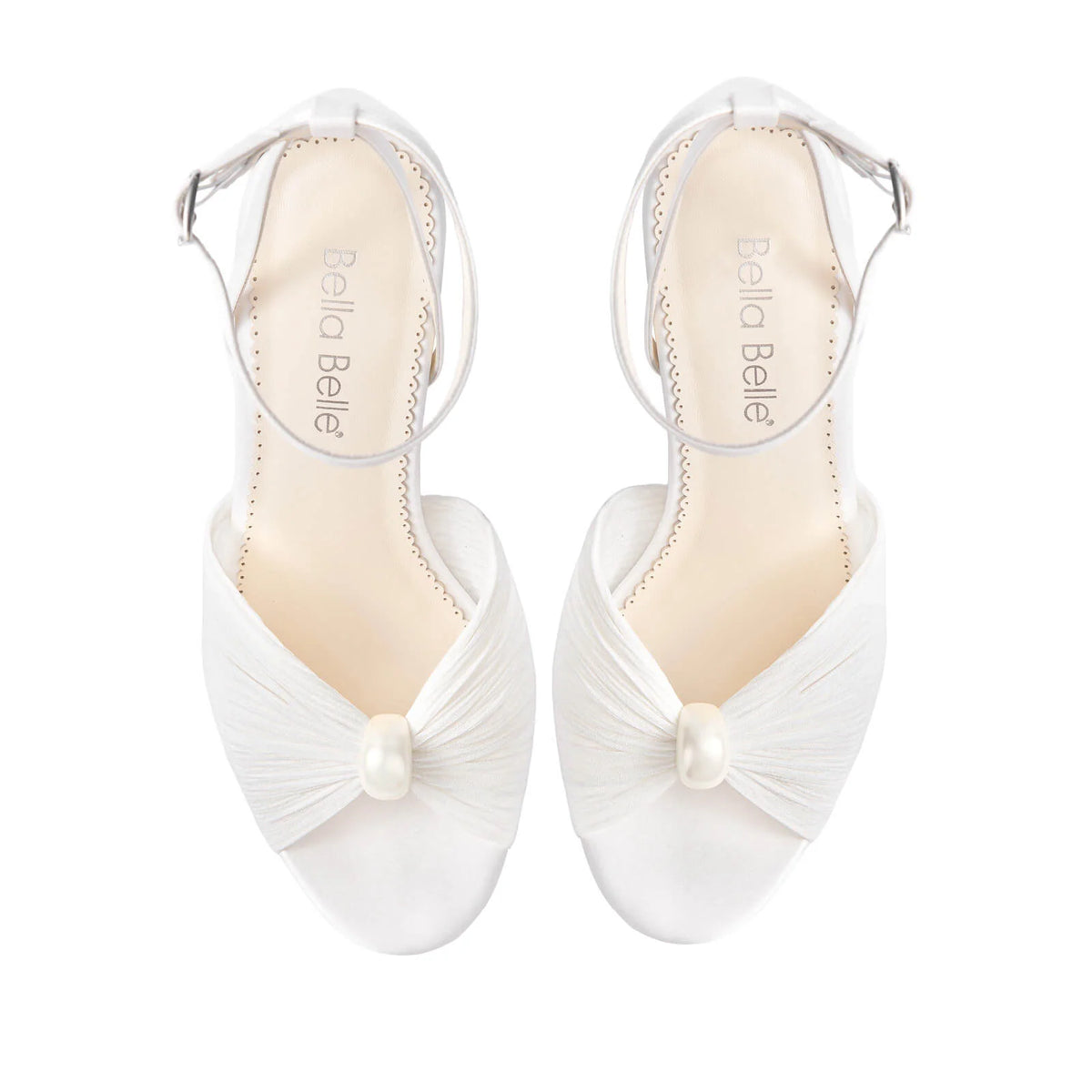 Lexi - Pearl Platform Bridal Heels | Georgies Bridal Shoes