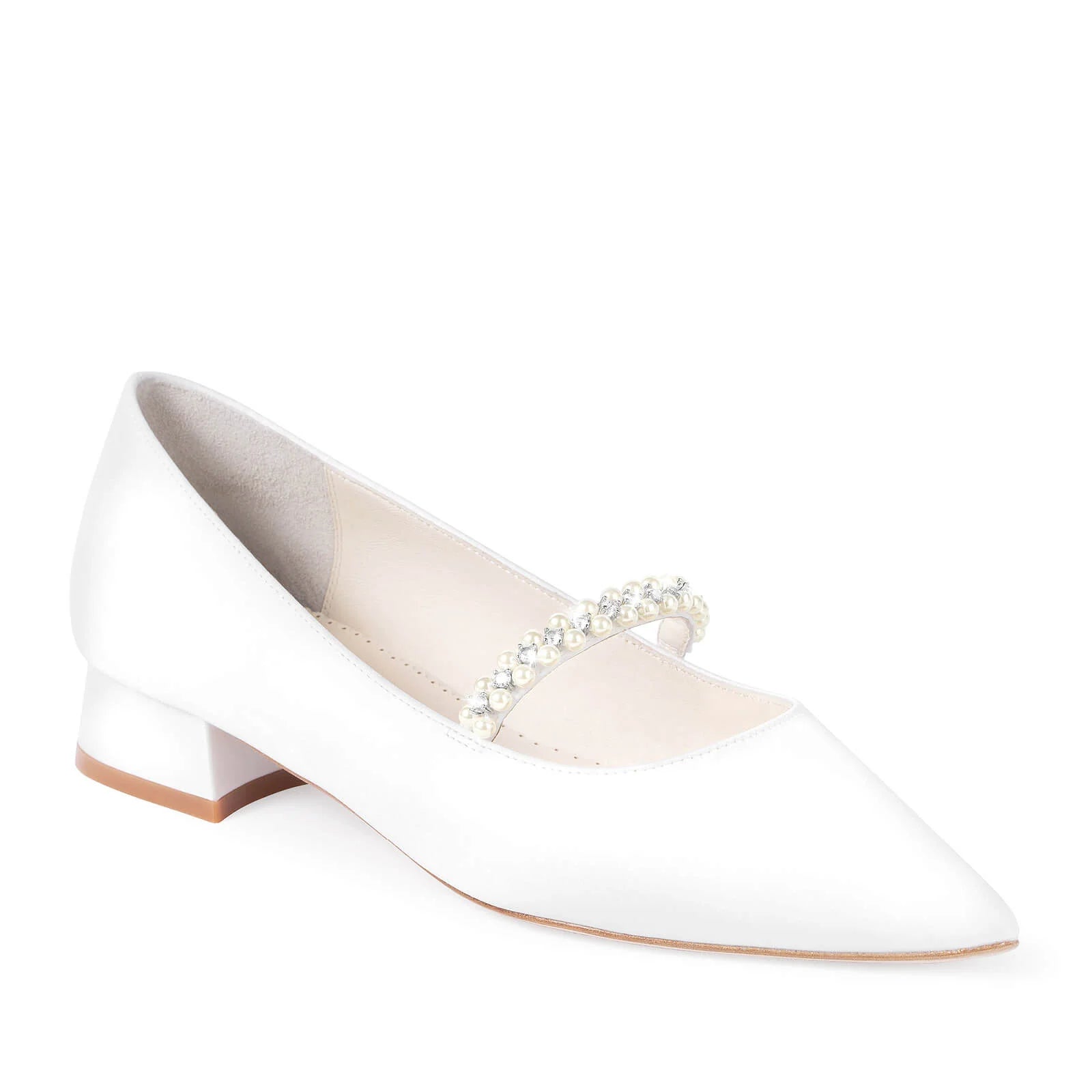 Lucy - Pearl & Crystal Bridal Flats