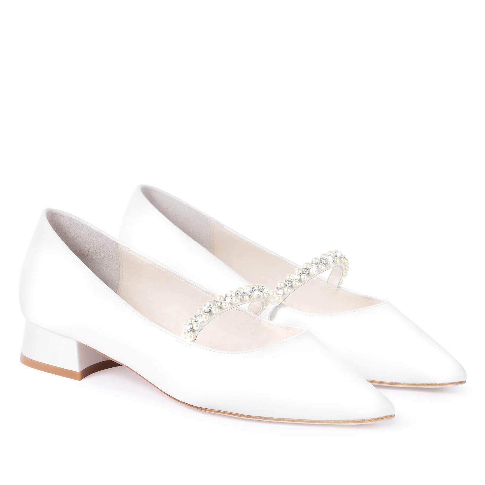 Lucy - Pearl & Crystal Bridal Flats