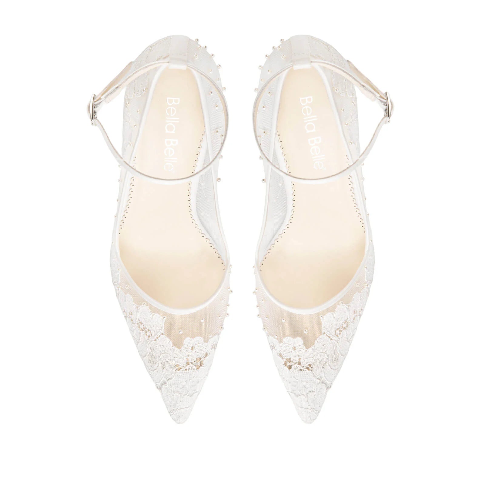 Margot - Lace Pearl Bridal Block Heel