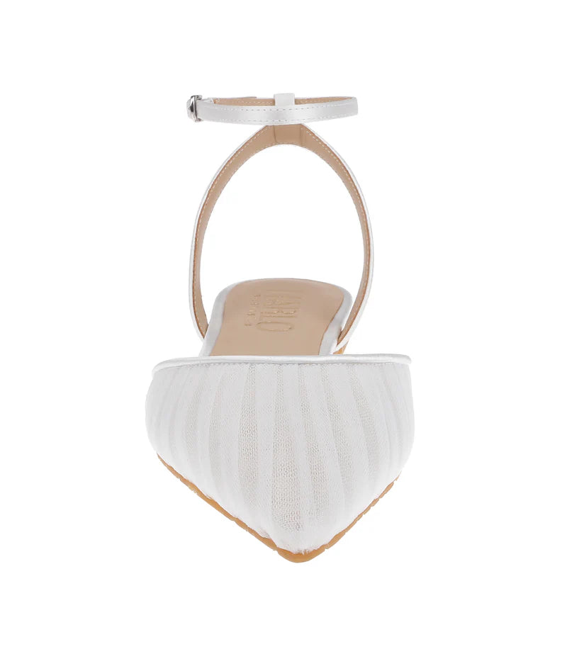 Chanel Tulle - Soft White Tulle Flats