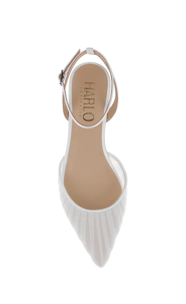 Chanel Tulle - Soft White Tulle Flats