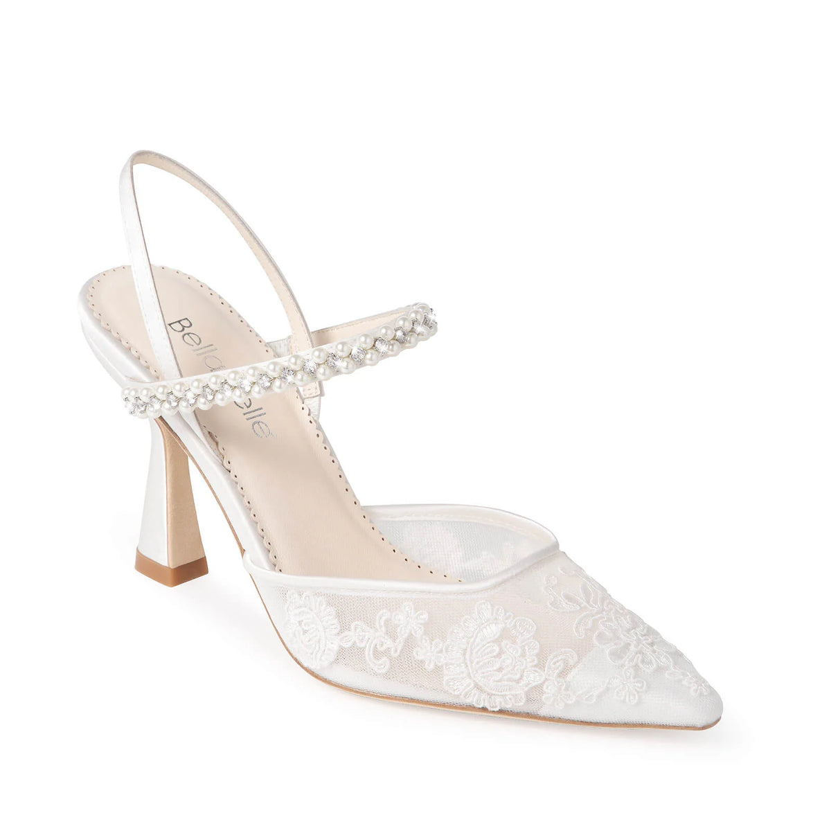 Daniela - Lace Slingback Bridal Heels