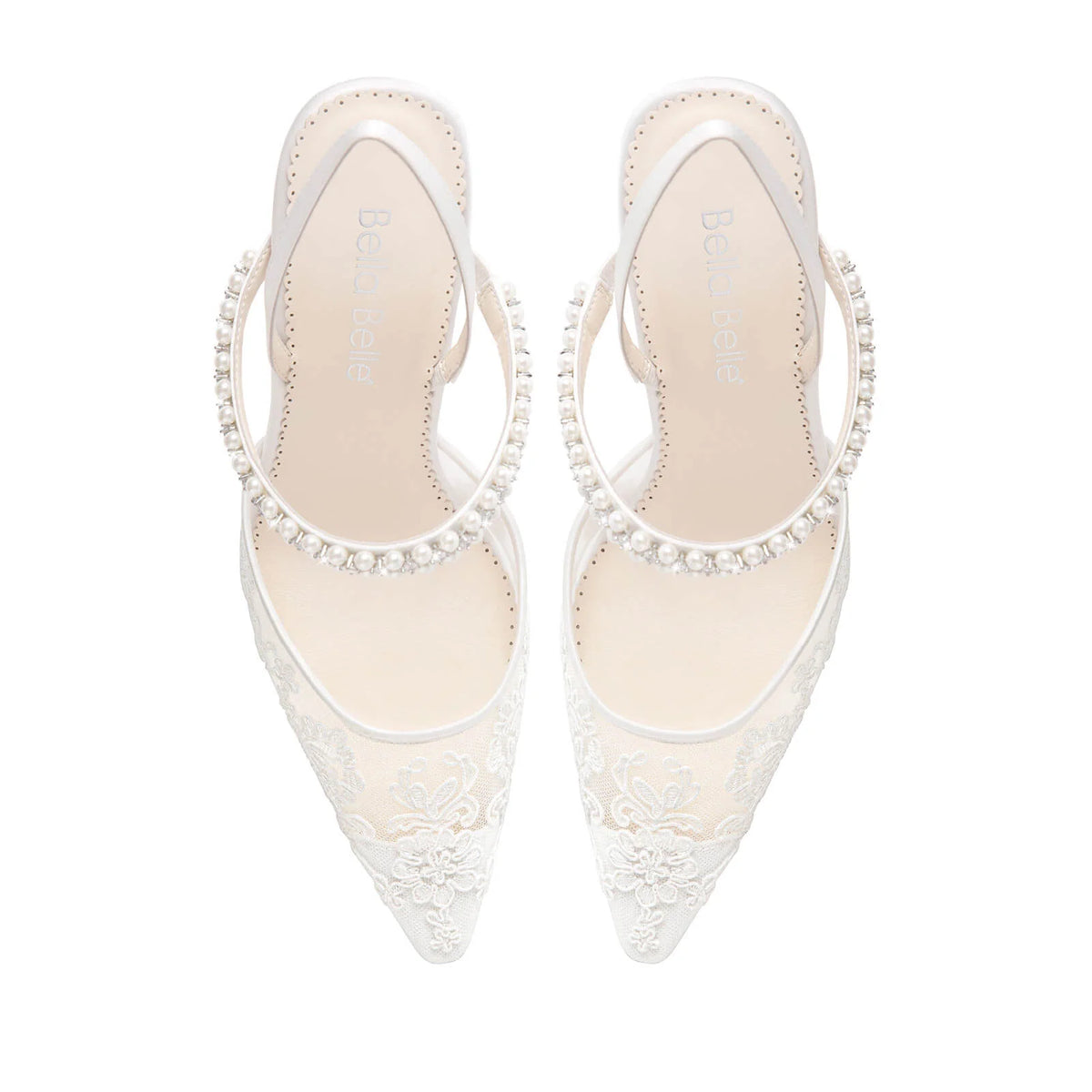 Daniela - Lace Slingback Bridal Heels