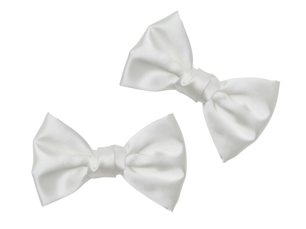 Alice - Satin Bow Wedding Shoe Clips
