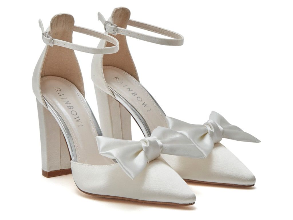Alice - Satin Bow Wedding Shoe Clips