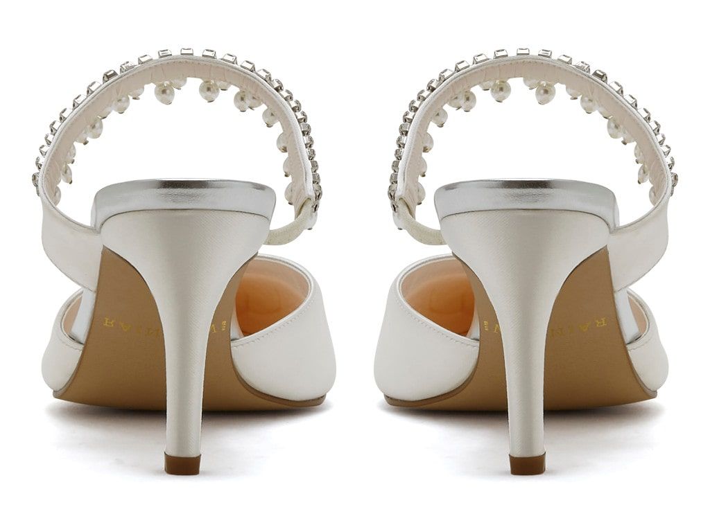 Amyla - Pearl Detail Wedding Shoes