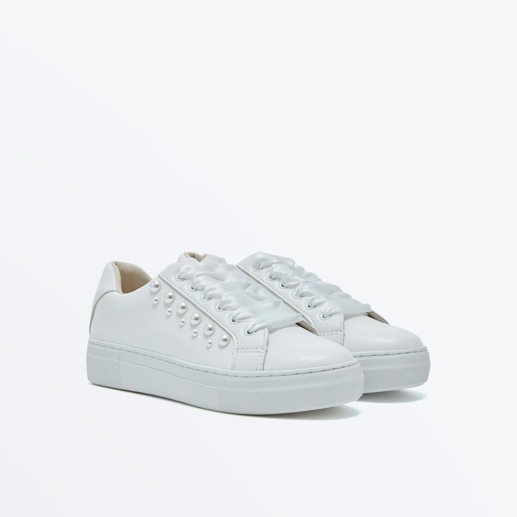 Aphaea - Pearl Detail Wedding Trainers