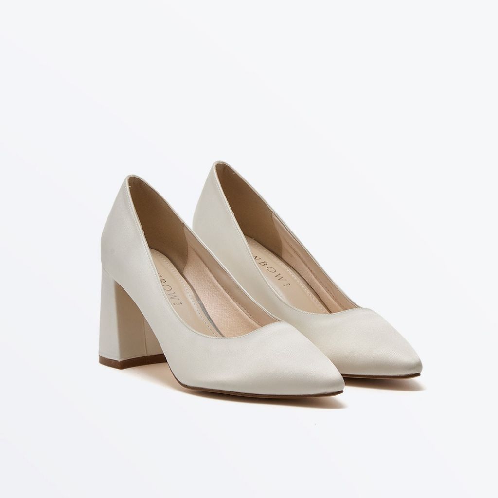 Aria Court - Flare Heel Wedding Court Shoes