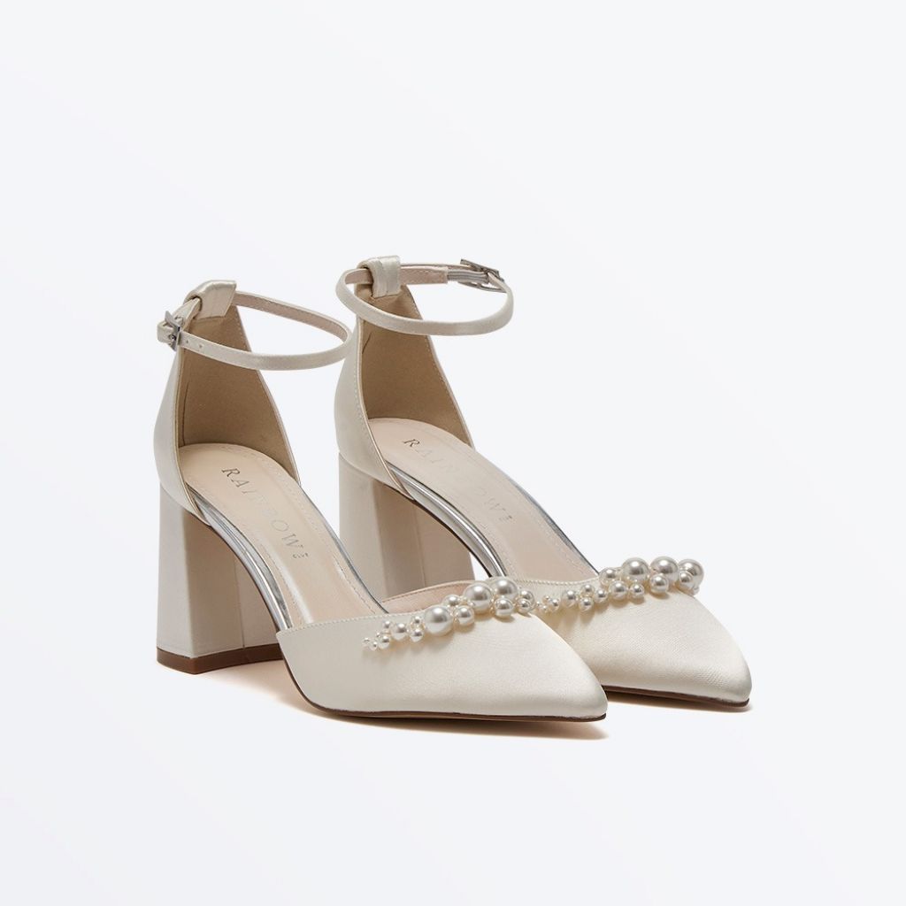 Aurelia - Closed Toe Pearl Detail Wedding Shoes