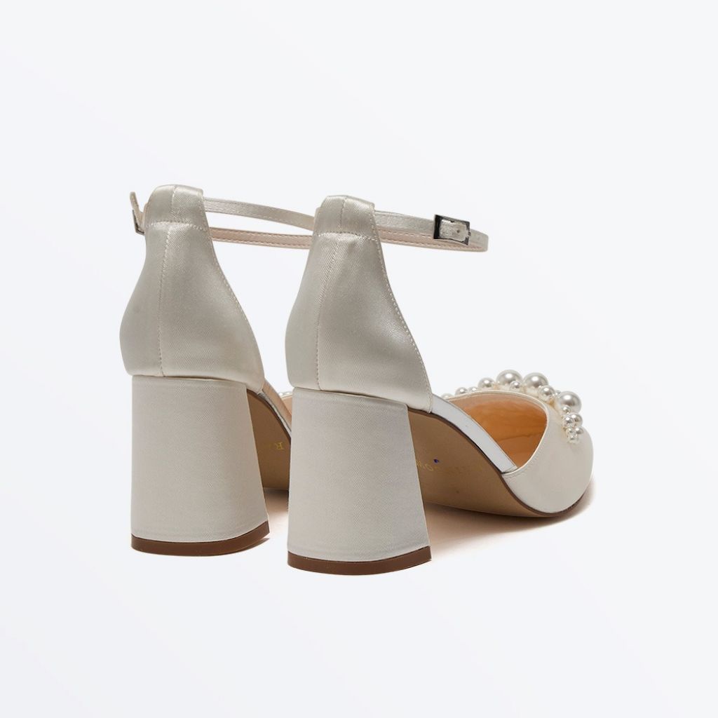 Aurelia - Closed Toe Pearl Detail Wedding Shoes