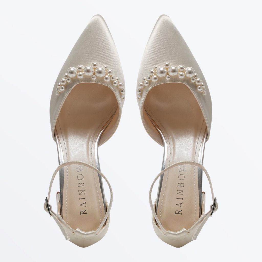 Aurelia - Closed Toe Pearl Detail Wedding Shoes
