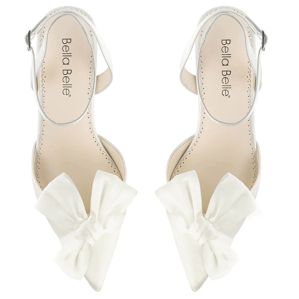 Ryan - Pointed Toe Wedding Heels with Bow