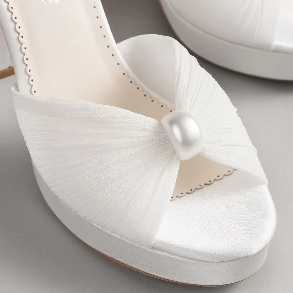 Lexi - Pearl Platform Bridal Heels