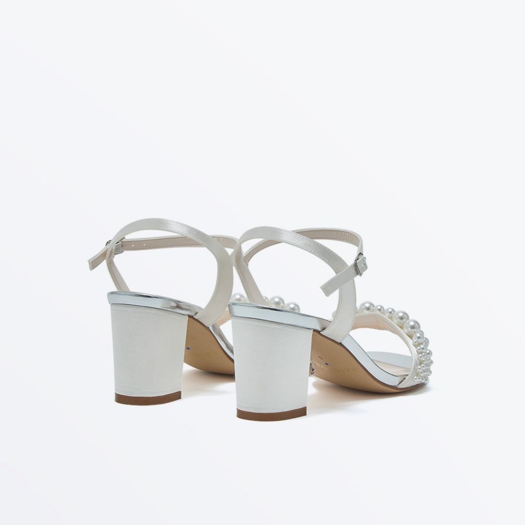 Clara Mid - Pearl Detail Wedding Sandal