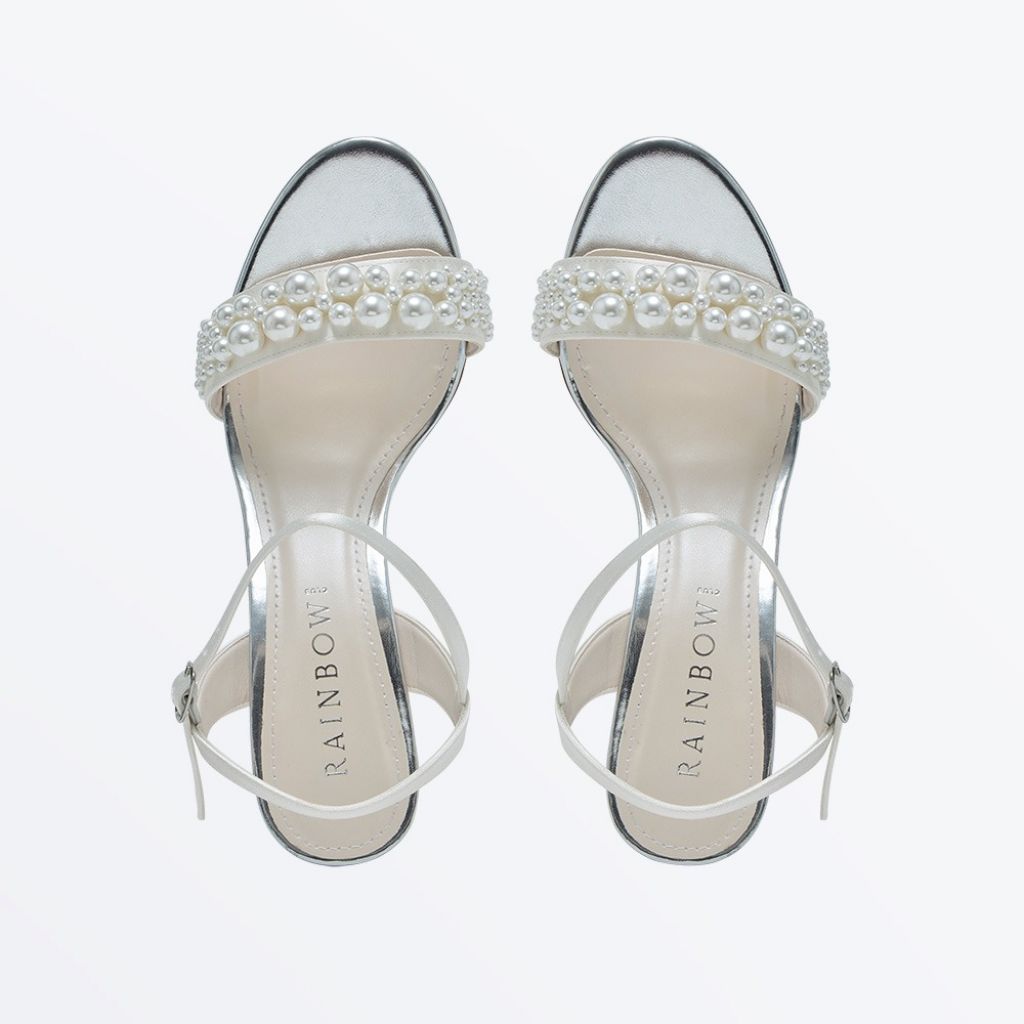 Clara Mid - Pearl Detail Wedding Sandal