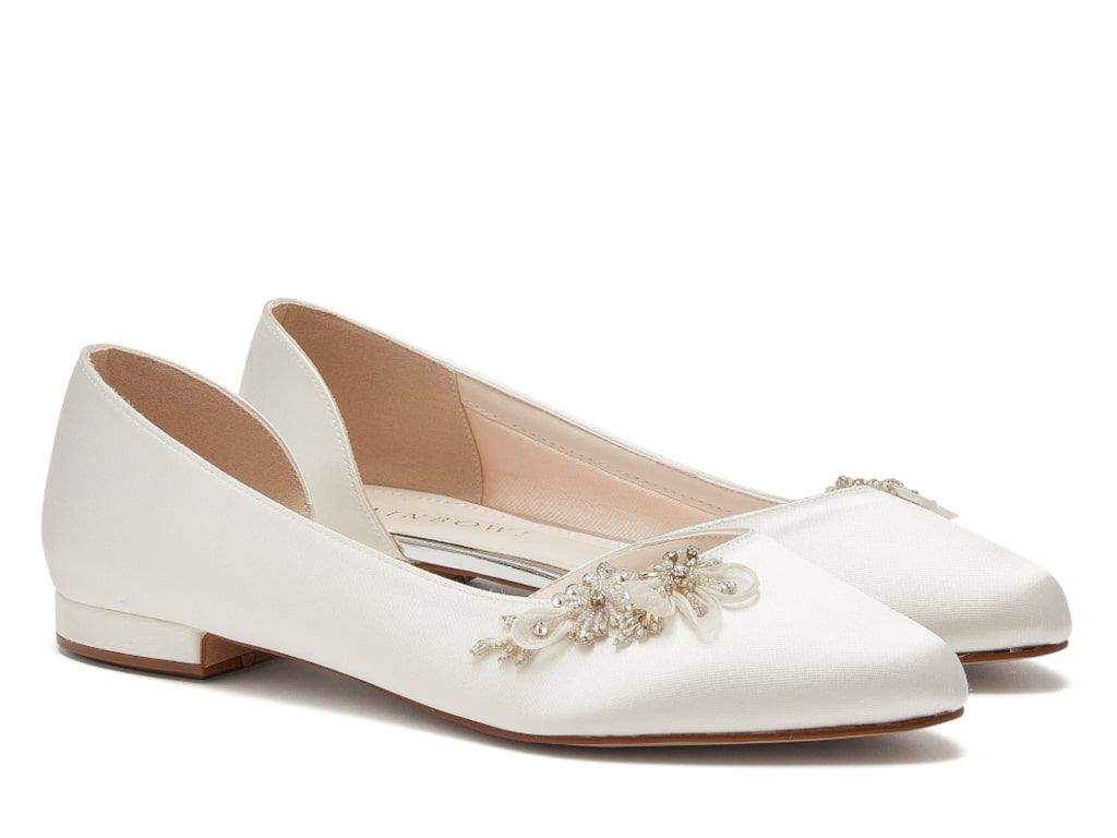 Clemmie - Ivory Embellished Wedding Flats