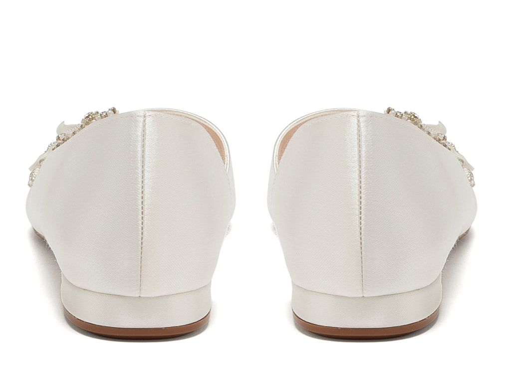 Clemmie - Ivory Embellished Wedding Flats