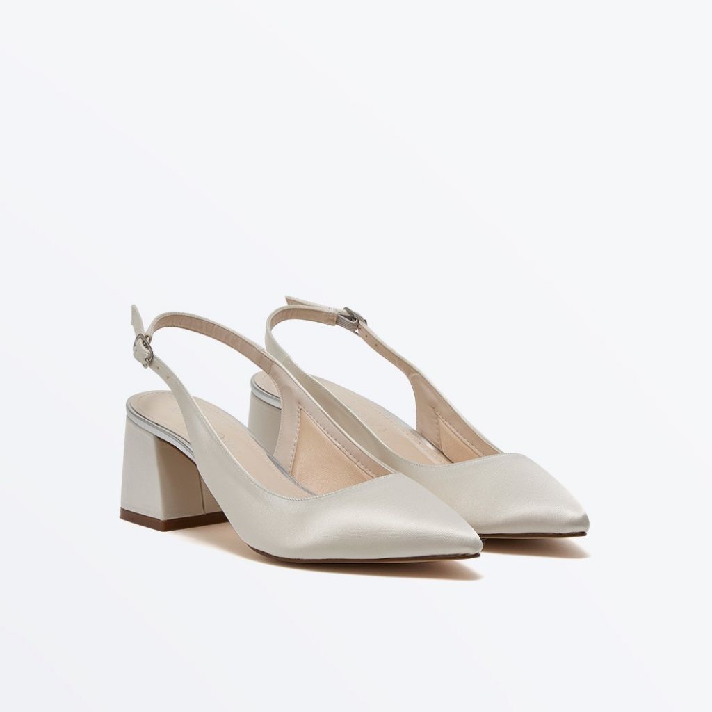 Hazel - Block Heel Wedding Slingbacks