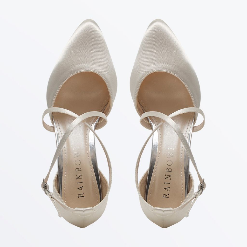 Hellen - Closed Toe Cross Strap Wedding Shoes
