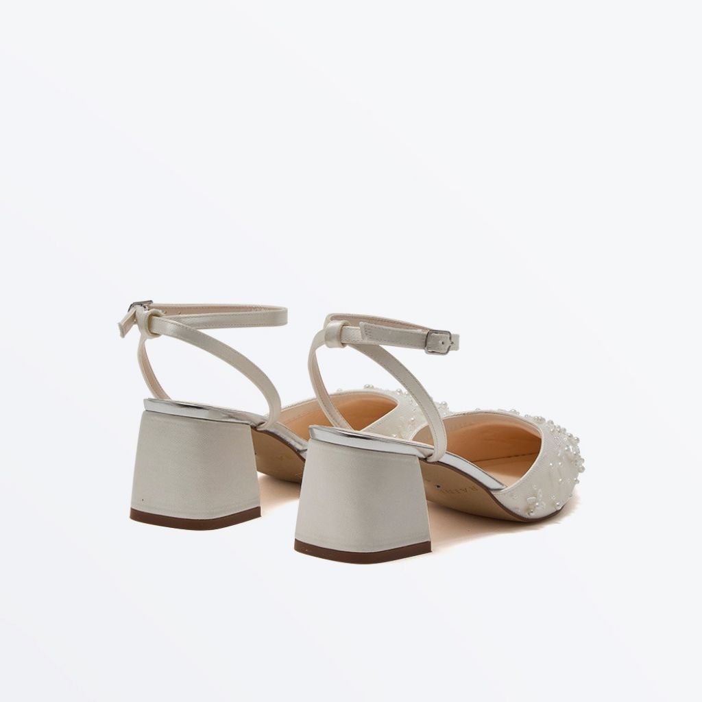Isadora - Pearl Detail Closed Toe Wedding shoes
