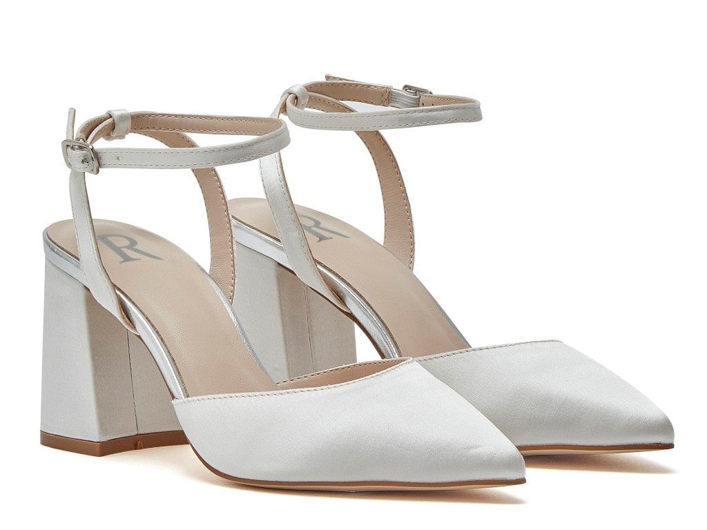 Jade - Ivory Block Heel Wedding Shoes