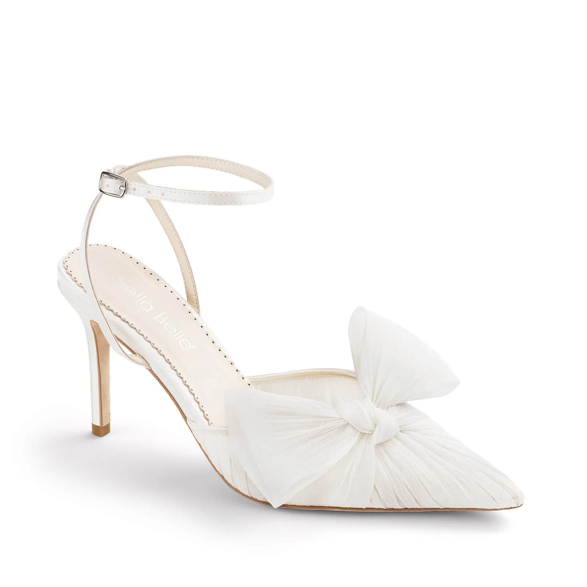 Jules - Statement Bow Bridal Shoes with Ankle Strap