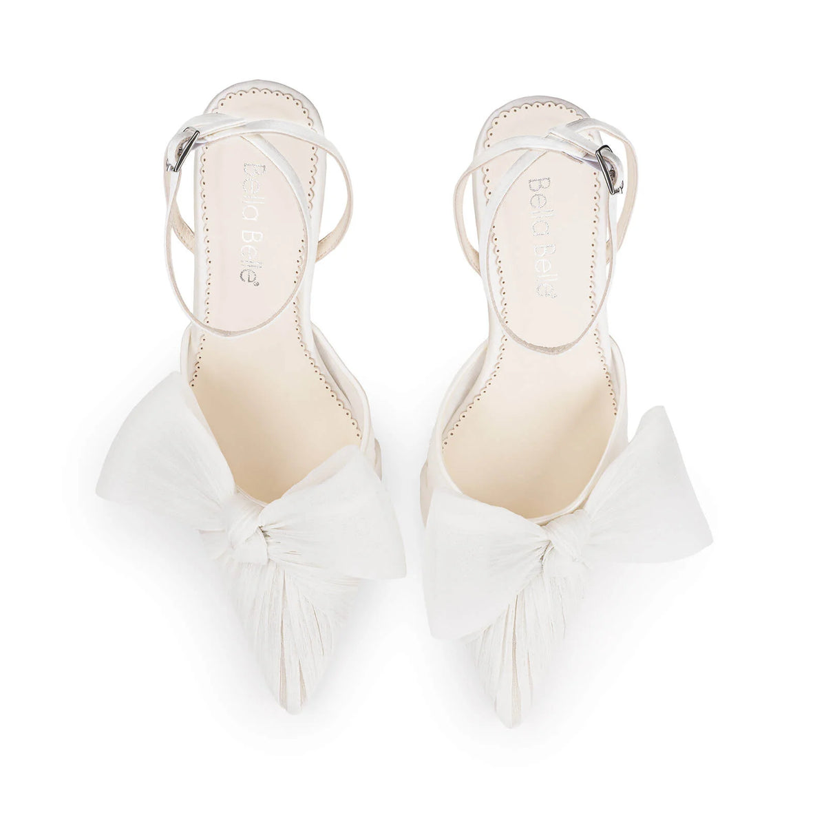 Jules - Statement Bow Bridal Shoes with Ankle Strap