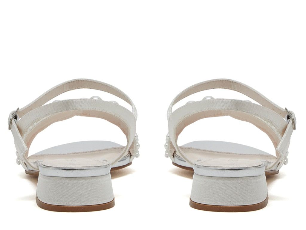 Kendall - Pearl Detail wedding Sandal Flats