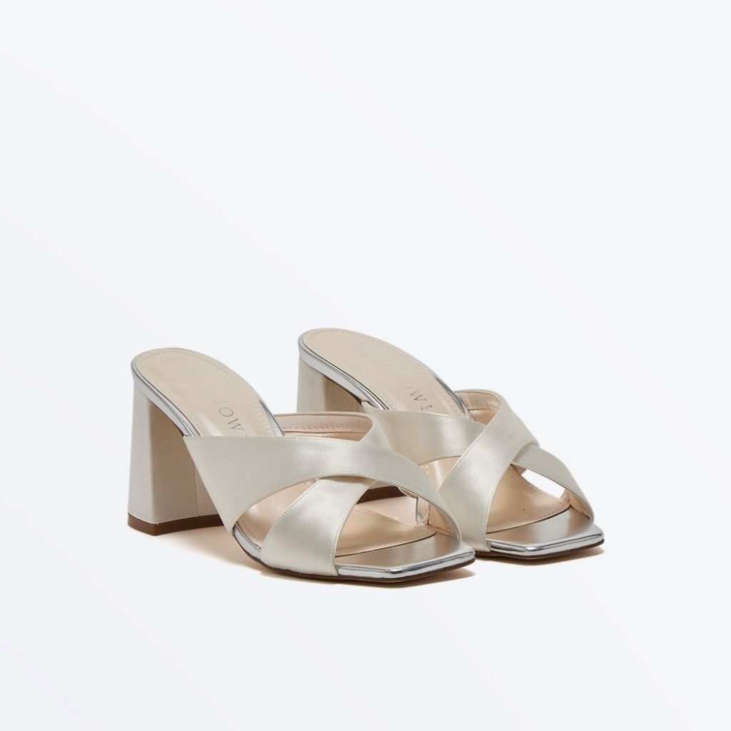 Lily - Block Heel Wedding Mules