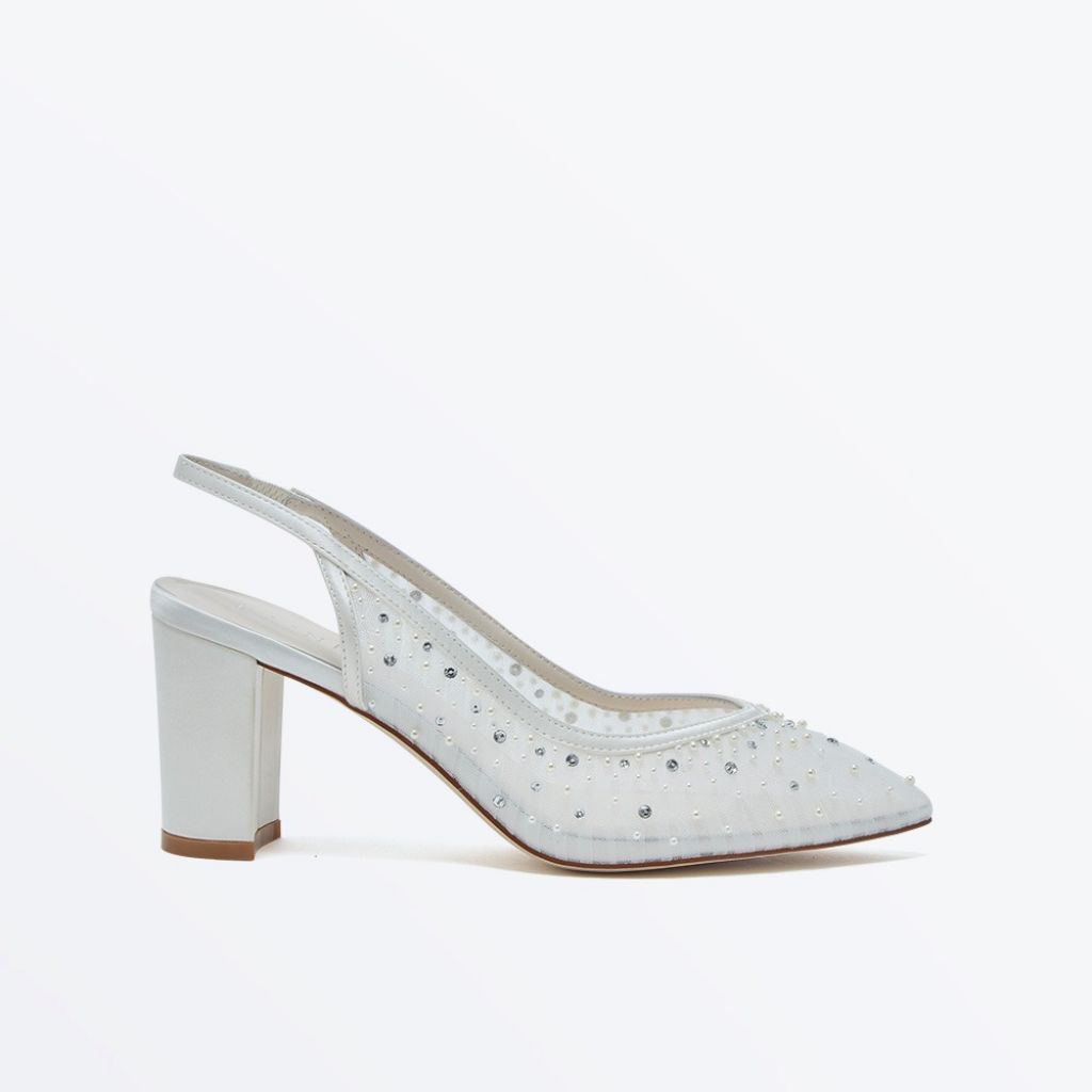 Lucia Slingback - Pearl & Crystal Embellished Slingback