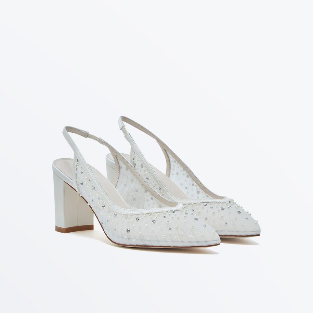 Lucia Slingback - Pearl & Crystal Embellished Slingback