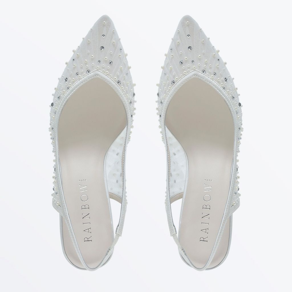 Lucia Slingback - Pearl & Crystal Embellished Slingback